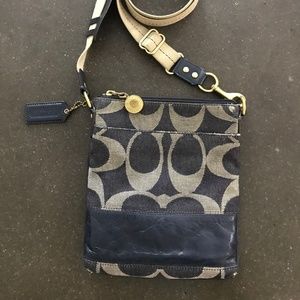 Blue Coach Crossbody Shoulder Bag